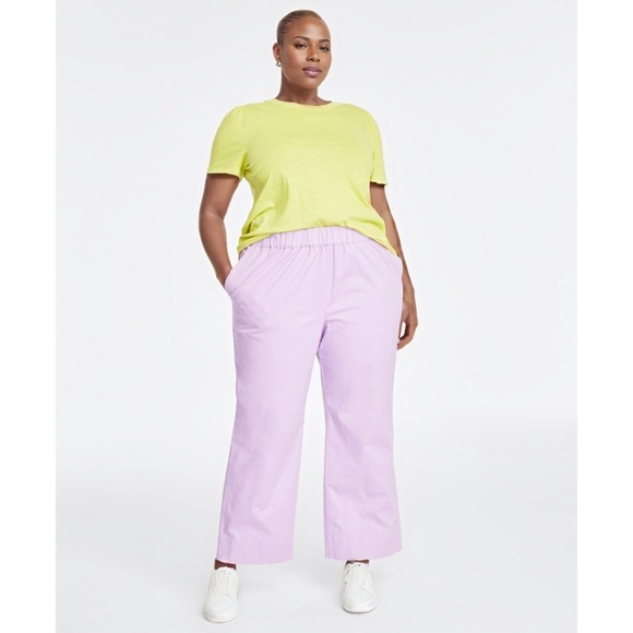 ON 34th Pants Womens Plus 2X Lilac High Rise Straight Leg Ankle Chino Trouser - Picture 1 of 8
